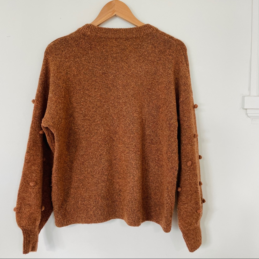 Madewell Heather Cider Brockton Bobble Sweater - Picture 5 of 9